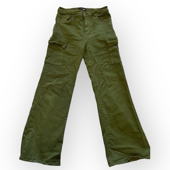 True That 90s Stretch Color Cargo Jeans - Olive​​ - Picture 2 of 4